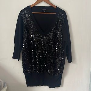 Plus size Torrid Black Sequin Sweater size 1